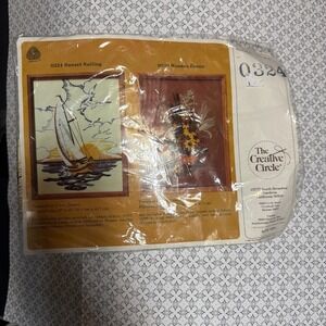 Vtg The Creative Circle Needlework Kit #330 Wooden Decoy Crewel Embroidery Duck